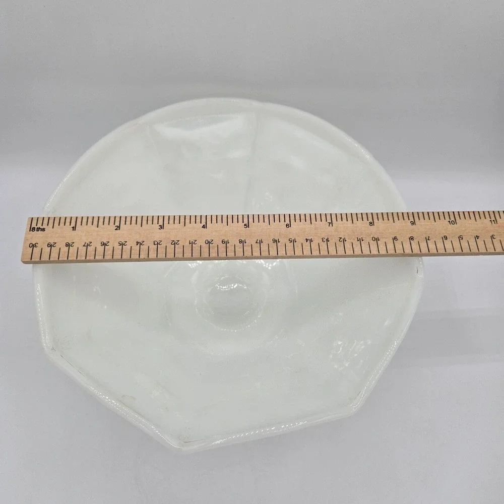 Vintage Indiana‎ Glass Company Milk Glass Pedestal Bowl Grape Vine Collectible